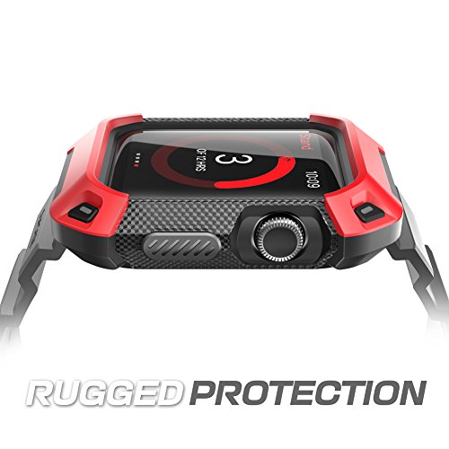 EvolutionStore5's tweet image. Apple Watch Series 3 Rugged Tpu Bumper Protective Case with Strap Band 42mm Red : ebay.com/itm/1427573325…