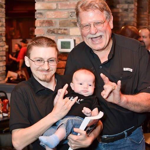 Happy birthday to the man. Hall of Famer, Stan Hansen, Here with my son Luke and I. HOF 2014 