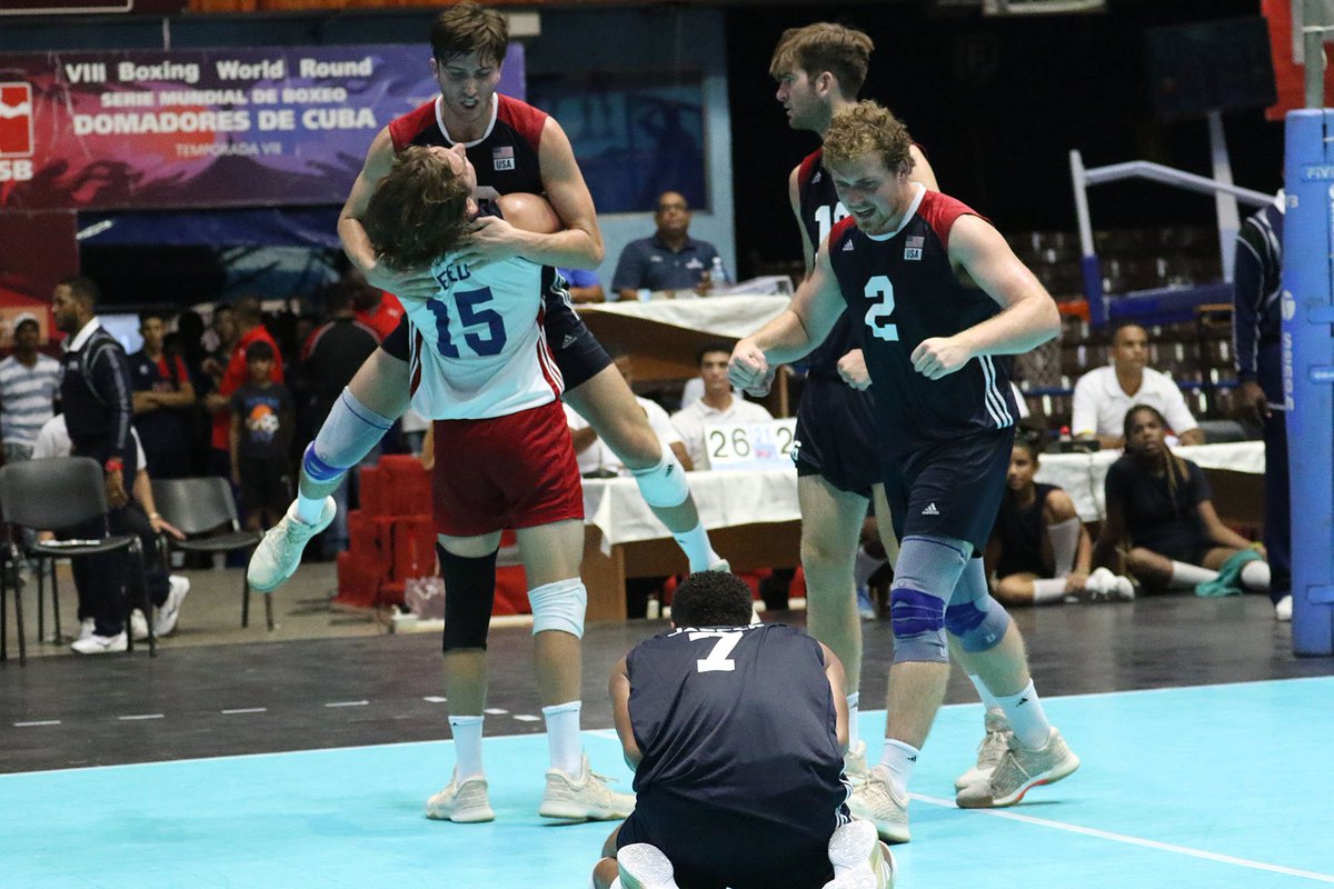 usavolleyball's tweet photo. ICYMI Jaylen Jasper had 23 points, including 11 aces as the U.S. Men's Junior Team beat Canada, 25-14, 23-25, 25-23, 26-24 to win their pool at the NORCECA Continental Championship in Cuba | https://t.co/pgKIzzLEMC #USAVmjnt https://t.co/lgNIzMV3Yt