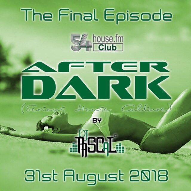 DJ_Pascal_R's tweet photo. One day to go for the FINAL Episode of my Radio Show AFTER DARK (Serious House Culture) on 31 August 2018 at 20:00 h CEST on https://t.co/FYzD8Y4wOC, the Heartbeat of House Music. It will be a best of one year AFTER DARK with a mix of groovin‘ House tunes and pulsating Techno. https://t.co/UcBjj54VAm