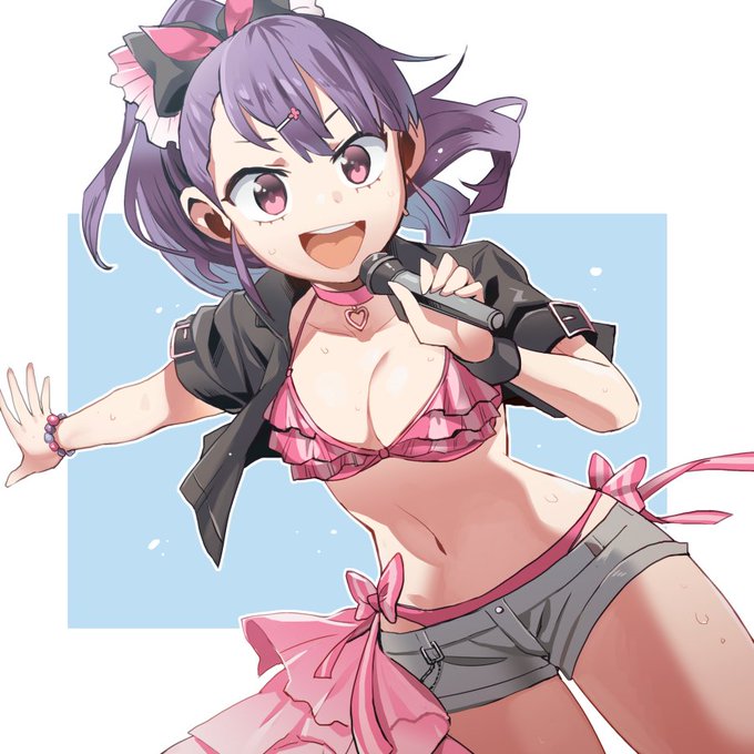 우민さんがTwitterに投稿した九条ウメ(ゾンビランドサガ)のイラスト。