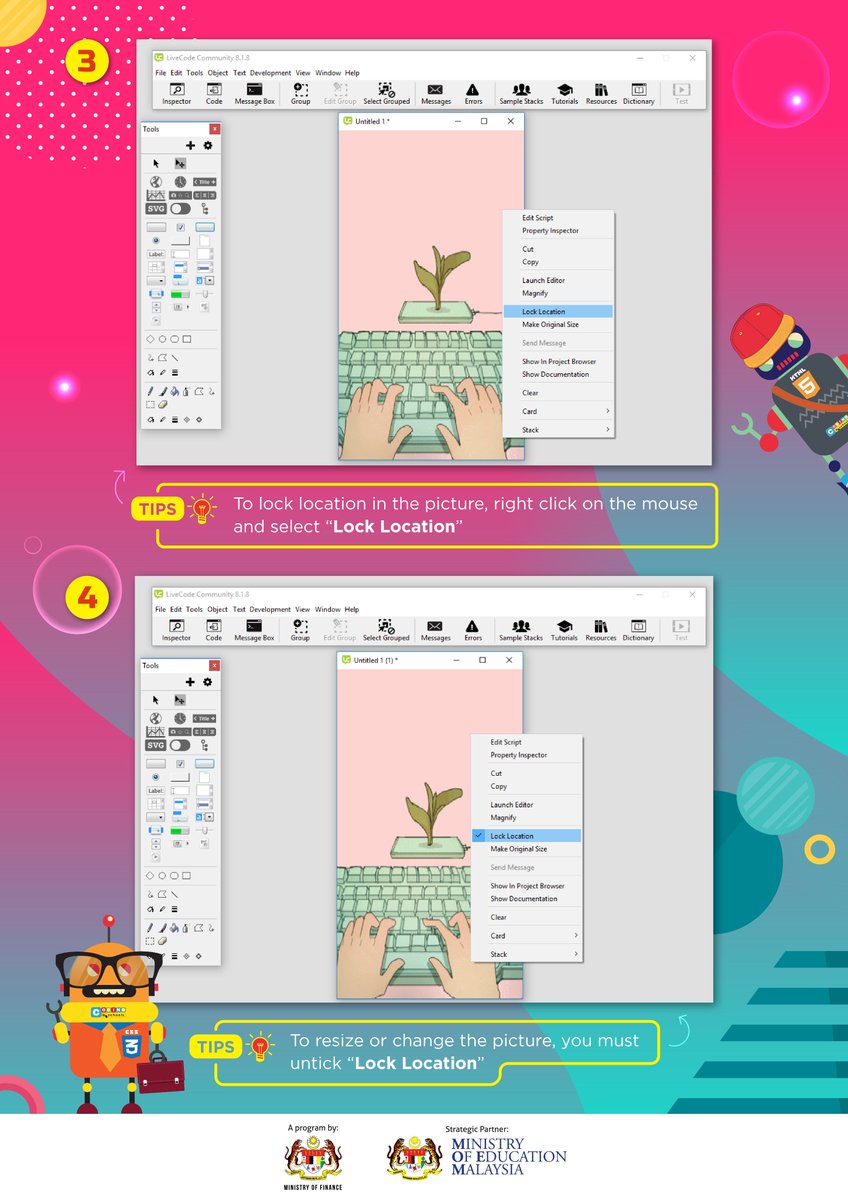 codingatschools's tweet image. Hi Coders!

Let’s resume with Coding@Schools Tools and Tips for this month.
Some useful tips you can use to build an amazing app using LiveCode tools.

We welcome any questions and feedback  :)

#codingatschools 
#codingatschools2018 
#codingatschoolstoolsandtips