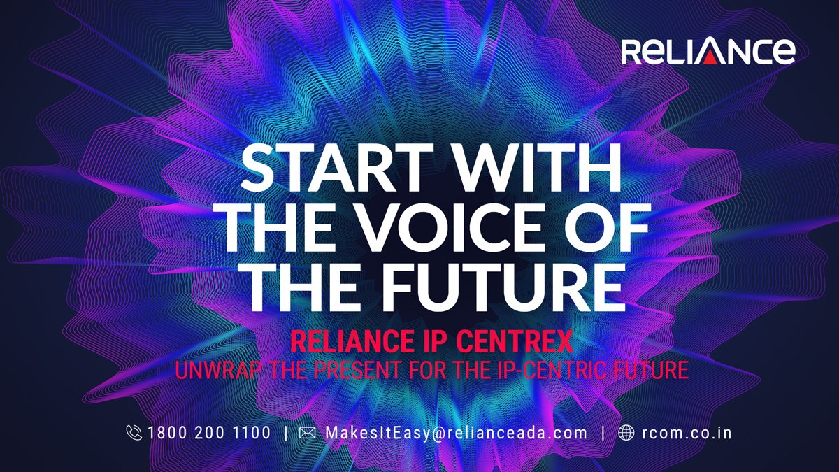 Starting a business? Your office deserves a telephony system that’s designed for the future. Step into a new ‘Voice’ world with Reliance #IPCentrex.
#VoiceoftheFuture
