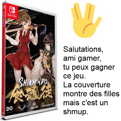 hamsterjoueur's tweet image. Concours :
Follow moi + RT ce tweet pour tenter de gagner un exemplaire de Shikhondo: Soul Eater sur Switch
Plus d'infos sur le jeu ➡ hmstr.biz/ag4CR

Tirage au sort le 8 septembre vers 20h.
Expédition du jeu à sa sortie (pas encore daté mais prévu au 4e trimestre).