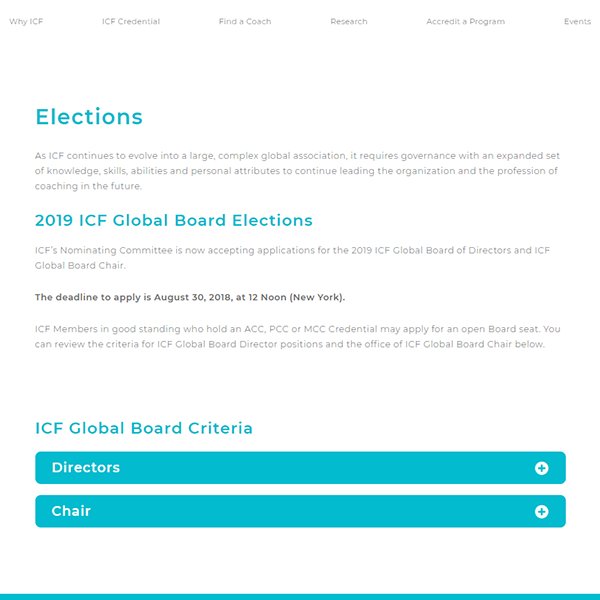 ICFHQ's tweet photo. Less than 12 hours left to apply for a spot on the 2019 @ICFHQ Global Board of Directors: https://t.co/Iwbfnq10Nk. Any ICF-credentialed Member in good standing may apply. https://t.co/kls5AUYOQD