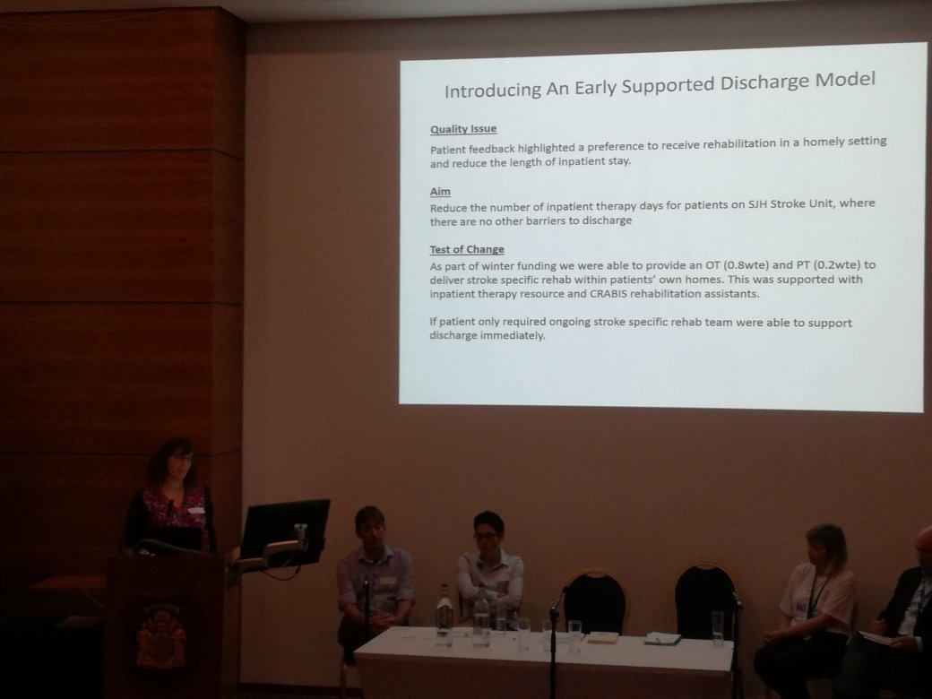 Wendy Juner from  our <a href="/SSAHPF/">SSAHP Forum</a> committee talks about the innovative QI work for stroke services in West Lothian. With the patient at the heart of their pathway@CHSScotland #SSCA18 #strokerehab #qualityimprovement #patientengagement #nolifehalflived