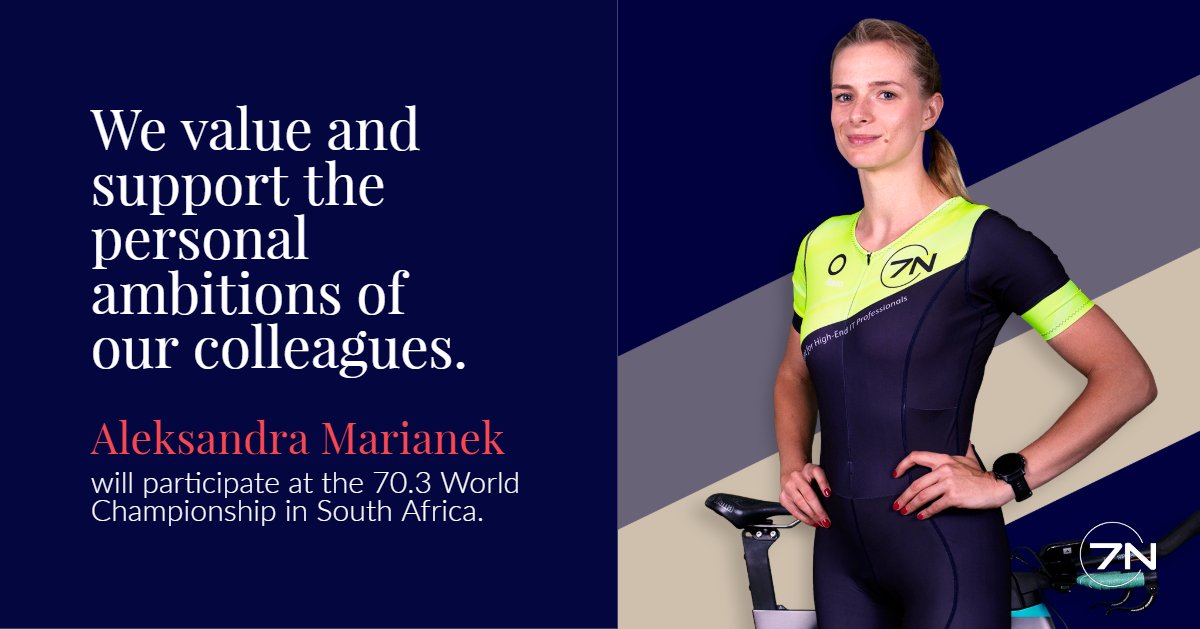 Our very own Aleksandra Marianek will be participating in the women's race at the #Ironman 70.3 World Championship in South Africa. We are very proud of Aleksandra’s journey and wish her all the best of luck. We will be supporting her all the way! #7NPoland #7Nsupport