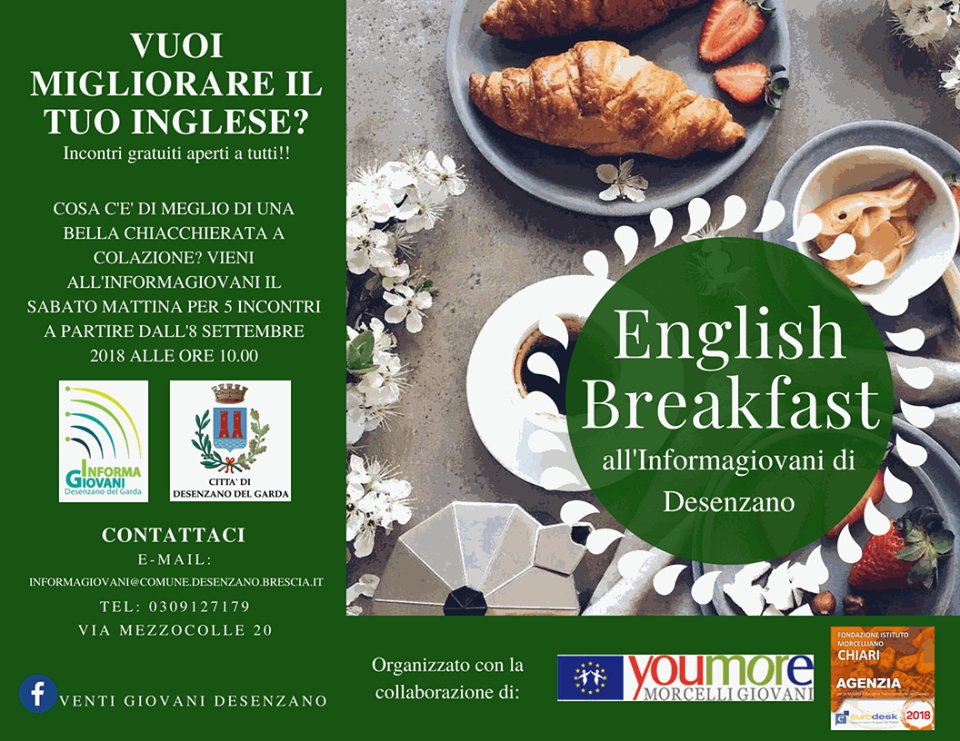 YoumoreChiari's tweet photo. Si parte🔊 con la Seconda Edizione di "English Breakfast"! 🥐☕
La conduzione delle conversazioni è curata dalle volontarie SVE Stephanie🇵🇹 Amanda🇸🇪 Biljana 🇷🇸di #Youmore🇪🇺🇮🇹️. Organizzazione e preparazione delle colazioni a cura di Informagiovani.🌍🇮🇹️
Iscrivetevi! https://t.co/t4rjla1sOB
