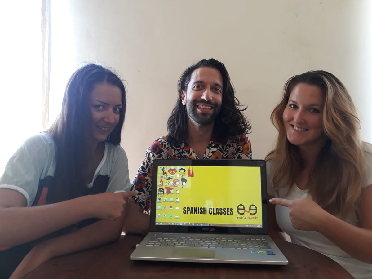 ensenametuene's tweet image. Here we are with our Serbian students. Irena is moving to Spain next week and we wish her all the best. Good luck! #ELE #Español #Skypelessons #DELE #Spanish #twitterele