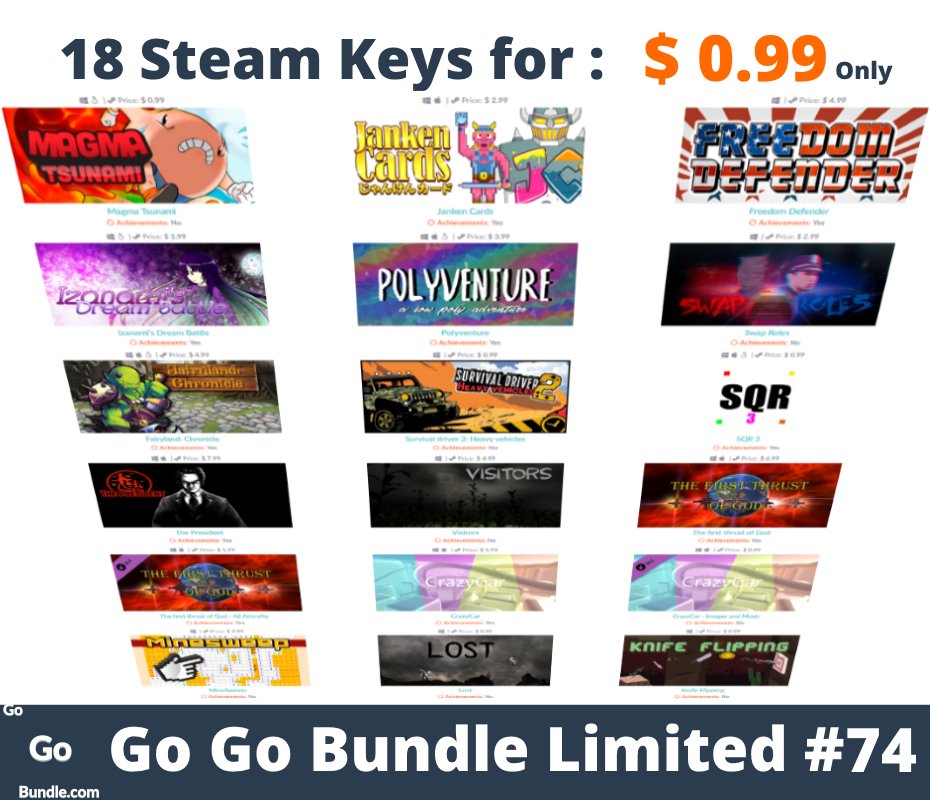 [Share &amp; Support Please] #GoGoBundle #Bundle Limited #74 is Here for $0.99 bundles.gogobundle.com #steam #game #indiegame #indiedev #deal