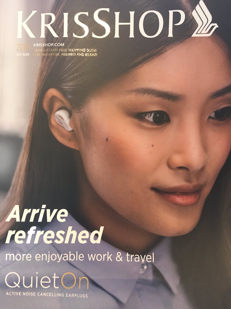 jktala's tweet photo. Latest #Krisshop inflight sales catalog of @Singaporeair features #QuietOn cover #PaxEx https://t.co/8XK4vFElBE