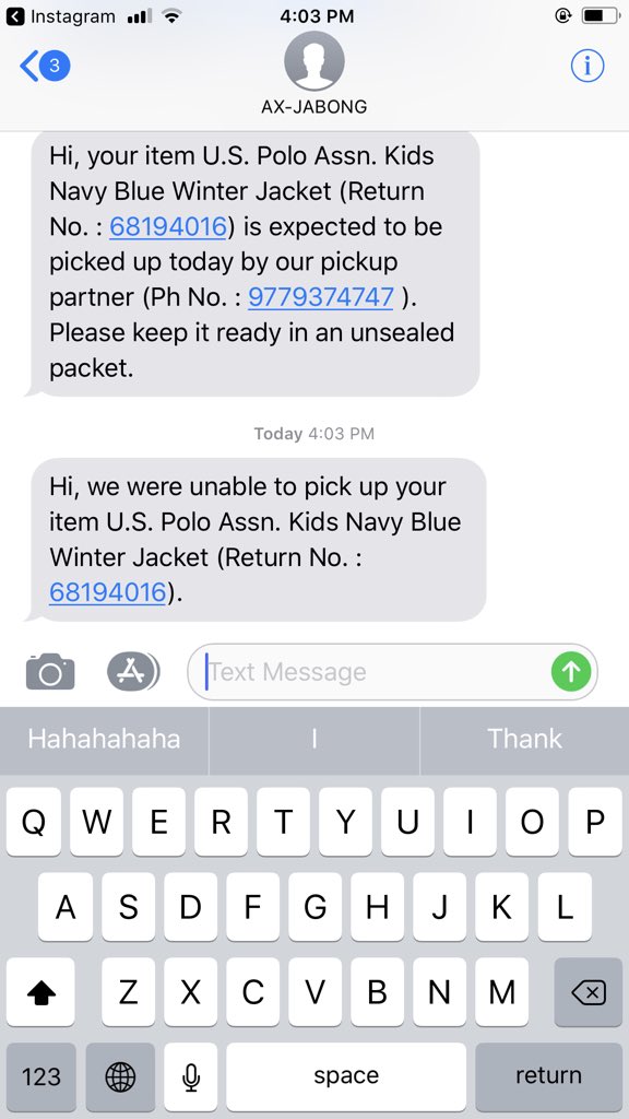 Makeupmonologs's tweet photo. @JabongIndia Sure! Also I wanted to let you know that I got this message a while back. I never got a call from anyone who came to pick up the product https://t.co/4tLWXl9q4N