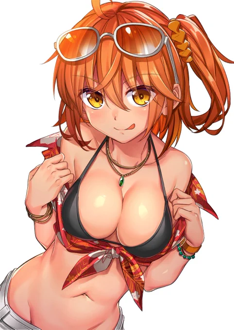 最強かわいいトロピカルガールぐだこラクガキ。夏イベお疲れ様でした!個人的にあの礼装の下には黒ビキニ着ててほしい感ある… 