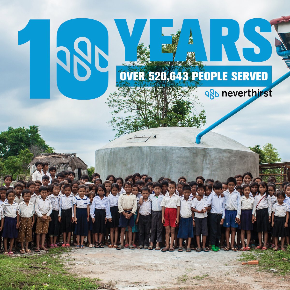 neverthirst's tweet photo. In 10 years we’ve completed more than 11,000 projects in six countries, serving more than half a million people! Thank you for your prayers and support.
#Neverthirst #10YearsofNeverthirst #EndtheWaterCrisis #UntilAllAreServed
#Cambodia #India #Nepal #Chad #Uganda #Myanmar https://t.co/QiBmoWPfVK