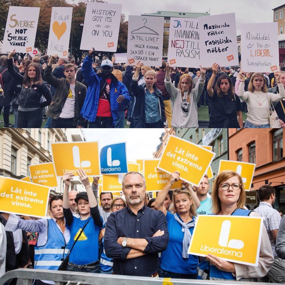 Det här är mitt parti. Jag sover gott på nätterna, för mitt parti kommer aldrig samarbeta med SD eller stänga gränsen.