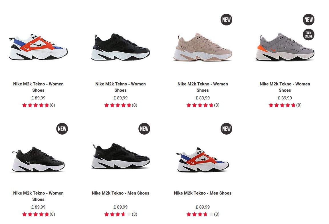 Nike M2K Tekno. Sizes restocked 