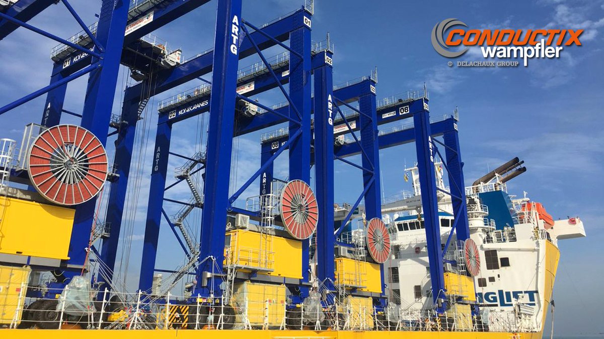 CxW_Global's tweet photo. Great to see! @Konecranes ARTGs equipped with our motorized cable reels as they arrive at Kuala Tanjung Port in Indonesia. We are looking forward to seeing this gantry cranes running after the commissioning. Conductix-Wampfler - #Wemoveyourbusiness! #ContainerTerminal #RTGcrane https://t.co/TtJPlFBj1O