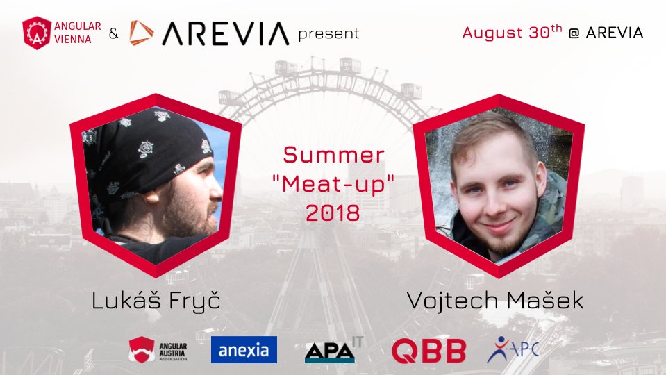 ba_angular's tweet image. Next Angular Vienna Summer "Meat-up" is today at 6pm. For this meat-up there will be 2 talks, @lfryc and @VojtechMasek. After meet-up you can stay and enjoy grill party :)
meetup.com/Angular-Vienna…