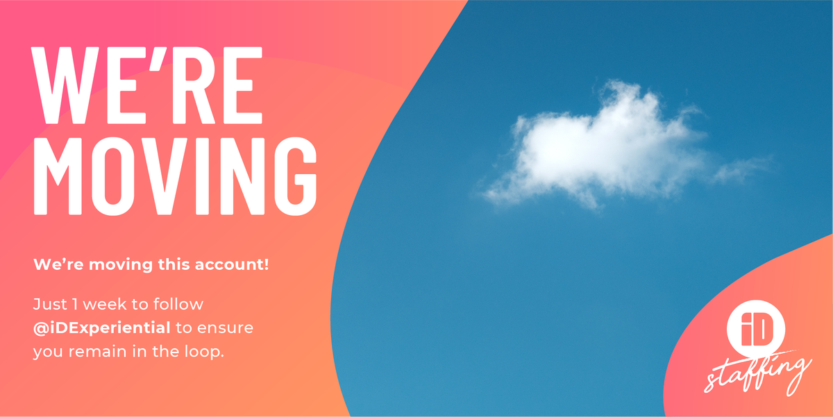 iDStaffing's tweet photo. Make sure you join us and follow @iDExperiential https://t.co/qY6KRlGNIN