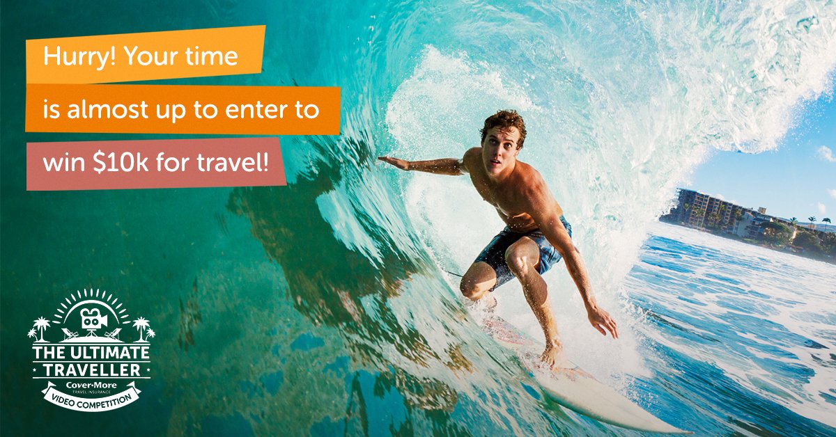 We're in the FINAL DAYS of our #UltimateTraveller video competition! Submit your video entry by Monday 3 September 2018 for your chance to #win a $10,000 AUD prize. T&Cs apply. ENTER NOW: bit.ly/2PPqljp