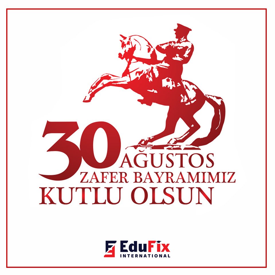 Edufix Yurtdışı Eğitim Danışmanlığı Ailesi Olarak Ulusumuzun milli mücadele sürecindeki en büyük adımı; büyük taarruz zaferinin yıl dönümünde, Mustafa Kemal Atatürk ve ordumuzun elde ettiği zaferi bir kez daha gururla kutluyoruz.

edufix.com.tr

#30AğustosZaferBayramı