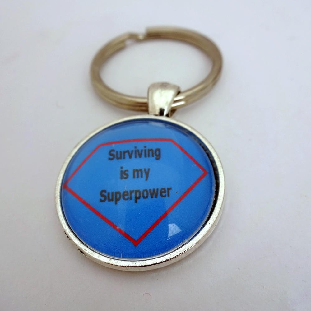 Cancer survivor gift,quote keyring, survivor jewelery, survivor gift, survivor charm,chronic illness, spoonie gift, fibro warrior,superpower tuppu.net/8f5afc18 #EtsyTeamUnity #TMTinsta #Etsymntt #FibroJewelery