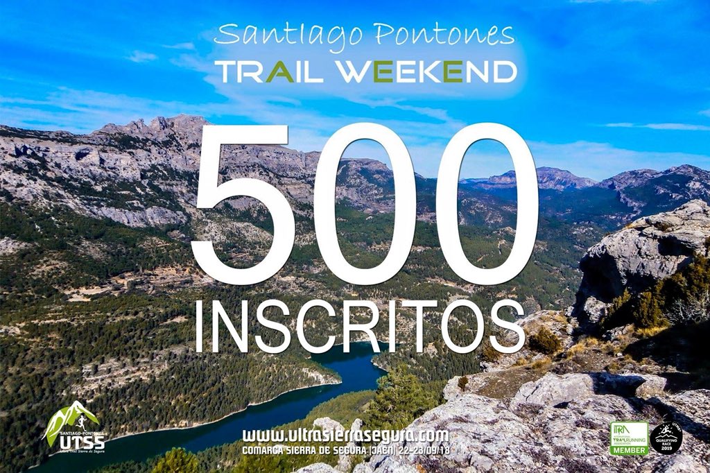 RadioSierraFM's tweet photo. Ya son 500 inscrit@s en la UTSS; todavía puedes sumarte al evento, 4 modalidades, días 22 y 23 de septiembre en #SantiagoPontones #TrailWeekend #RadioSierraFM https://t.co/SdRc0ahkQr https://t.co/bGuPEWLy6s