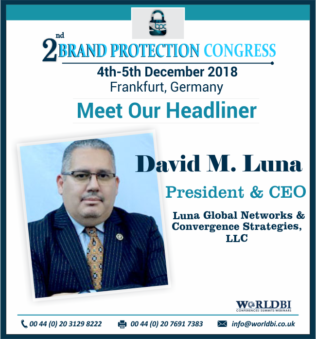 WorldBI_Uk's tweet photo. @Davidmlunausa1 our esteemed chair will be providing opening remarks at the #2ndBrandProtectionCongress #Frankfurt, #Germany.
Website: https://t.co/3SGqj8mxGf
#2ndBrandProtectionConference
#brandprotection #intellectualproperty #onlinesecurity #anticounterfeiting #illicittrade https://t.co/ug7cd4tIiv