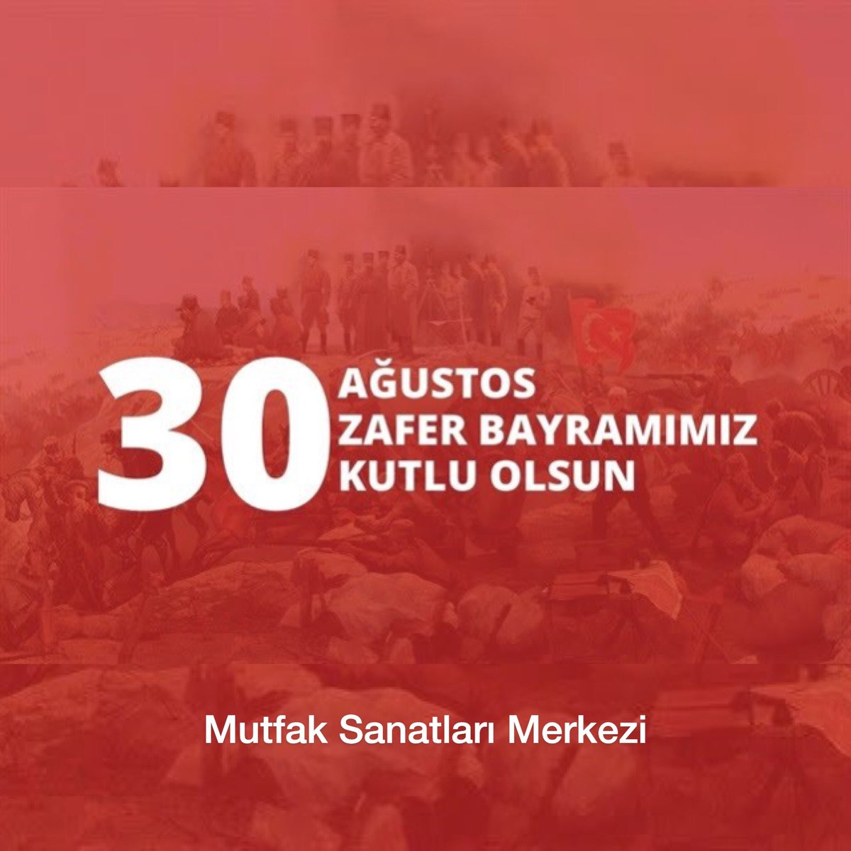 Bu büyük zaferin yıl dönümünde, başta Gazi Mustafa Kemal Atatürk ve silah arkadaşları ile vatanı uğruna canlarını feda eden aziz şehitlerimizi bir kez daha saygıyla anıyoruz. 
#30ağustoszaferbayramı