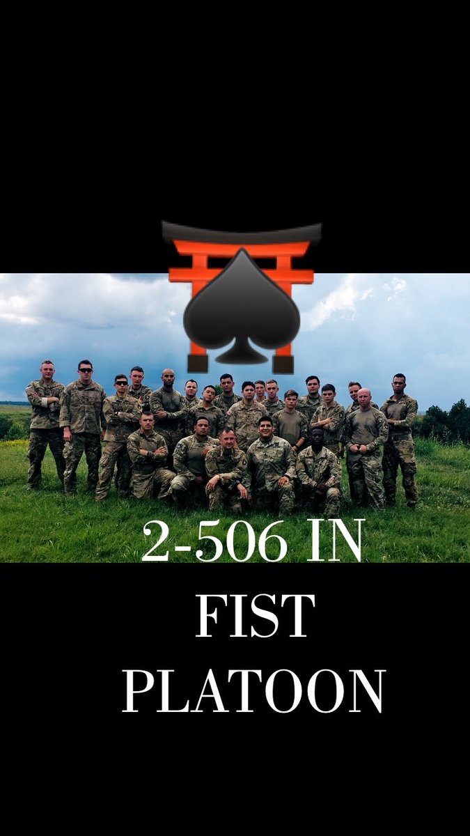 W_CFistPLT's tweet photo. It’s a honor to have these fine gentlemen in the Platoon. 2-506 FIST
#2-506 #currahee #redknight  #standsalone #fist #fistcert #bestfist #rakkasans #screamingeagle #101stairborne #airassault https://t.co/mIph7SRdWI