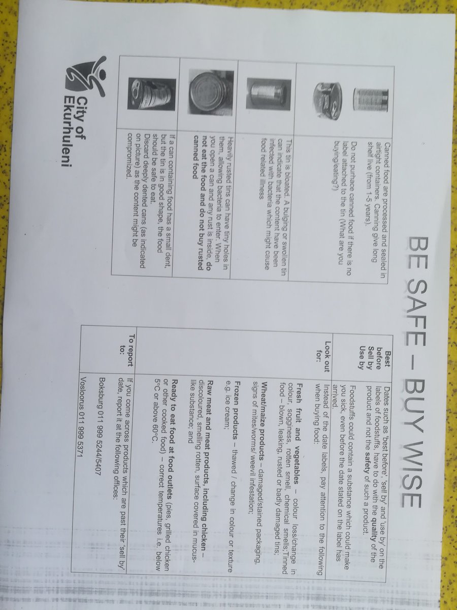 City_Ekurhuleni's tweet image. Check Your Food: When buying food, Sell by Date and Best Before stamps are very important, Do not ignore them #CoEFoodSafety #fakefoodcrackdown #CoEfakefoodcrackdown #CoESiyaqhuba