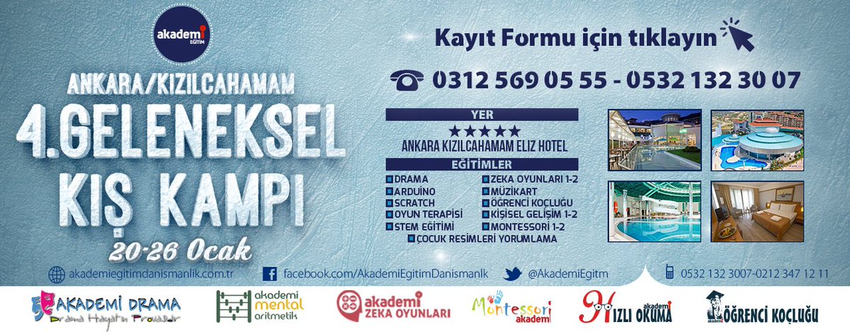 4. Geleneksel Kış Kampı Ankara Kızılcahamam #drama #zekaoyunları #stem #scratch #ardunıo #kişiselgelişim #ankaramem #MEB #30AgustosZaferBayrami #GaziMustafaKemalAtatürk 

docs.google.com/forms/d/e/1FAI…
Fırat Aydınus
Bayram Bektaş
