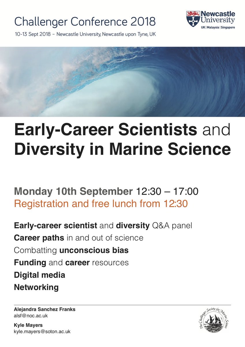 marina azaneu (@ninaazaneu) on Twitter photo Just reminding Early-Career people attending #challenger2018 of the exciting Early-career scientist and diversity panel planned for Monday! #ECR Just reminding Early-Career people attending #challenger2018 of the exciting Early-career scientist and diversity panel planned for Monday! #ECR