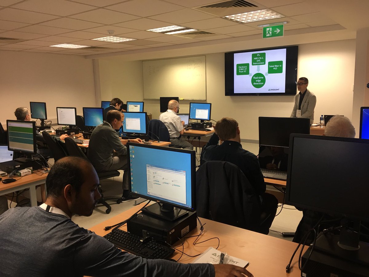 UniPgm's tweet photo. Embedded Vision with #Digilent Xybo Z7 board powered by #Xilinx Zynq. Hands-On Tutorial at #FPL2018 https://t.co/ADsXjwjv30