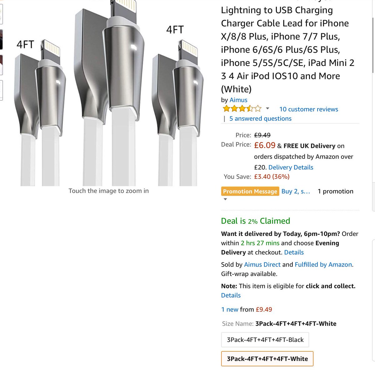 amazonbarginsuk's tweet image. Prime early access offer. 4ft lightning cables x 3. Get in early whilst the offer is exclusively for prime members. Get a 30 day trial of #amazon #prime #ioscable #lightningcable #cheap #bargin #save amzn.to/2NBEIXi