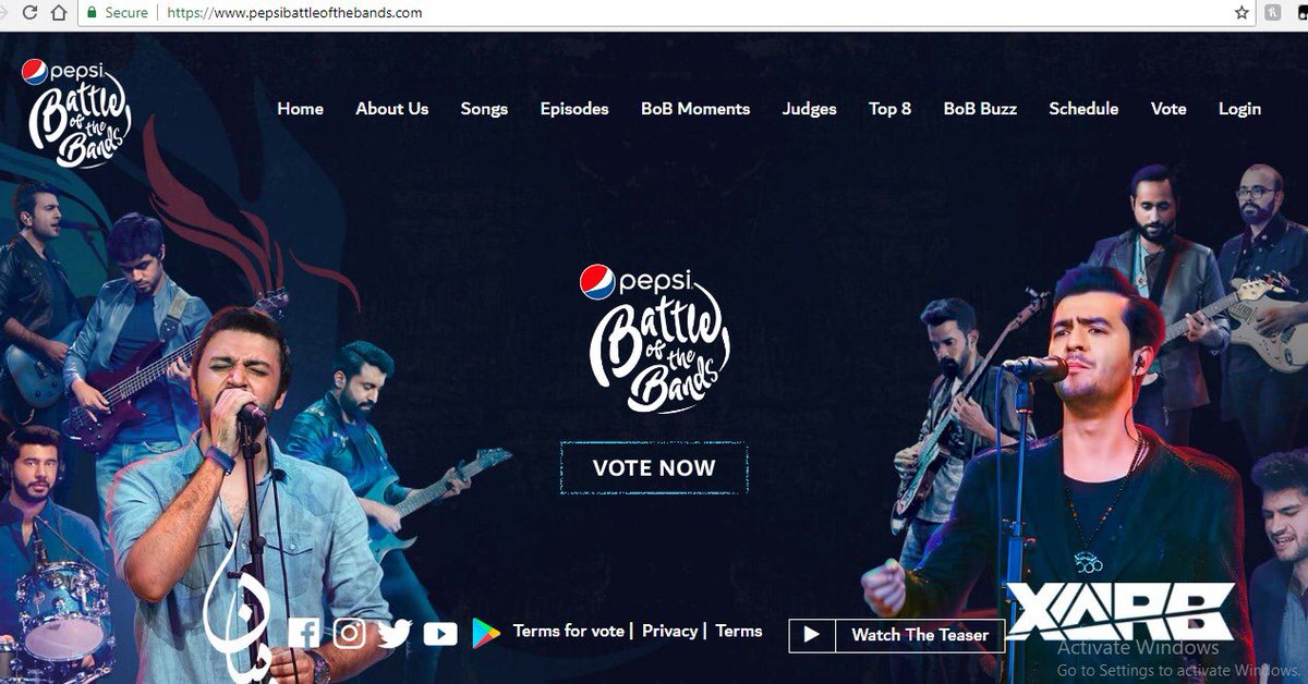 laraibmehtabb's tweet photo. Time to vote guys. Online jaein is site py and vote for your fav band. I voted for @XarbOfficial hehe!

#PepsiBattleOfTheBands
#VoteForXarb
#VoteForBayaan
#IMWithTheBands https://t.co/MhmyOf95yI