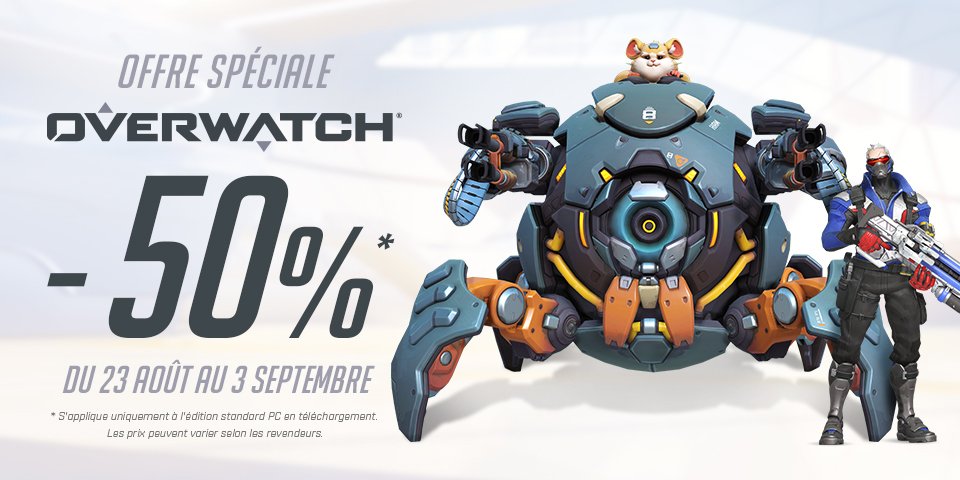 FSKNcommunity's tweet photo. [#Overwatch] Quoi de mieux avant la rentrée que de profiter d'une promotion ? 
Le jeu est en ce moment et jusqu'au 3 Septembre à -50% ! 🔥

📰 ➜ https://t.co/5IQIBybMpM https://t.co/yehTi7rBTB