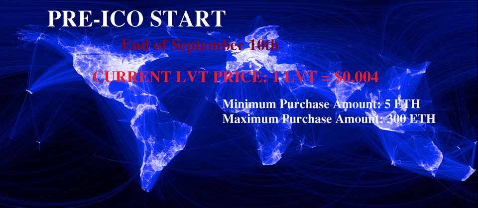 livetokenlvt's tweet photo. 🎆🎆🎆🎇PRE-ICO START🚀🚀, Be the first LVT tokens buyer
Price of LVT token : $0,004
End of September 10th
Webpage: https://t.co/B0weLaFW83
Buying page: https://t.co/60xBq75Ae0
Telegram: https://t.co/NRZwZD24he
Email support: support@livetalk.tech
#Livetalk #Preico #ICO #ETH #BTC https://t.co/gw4k1mHDrt