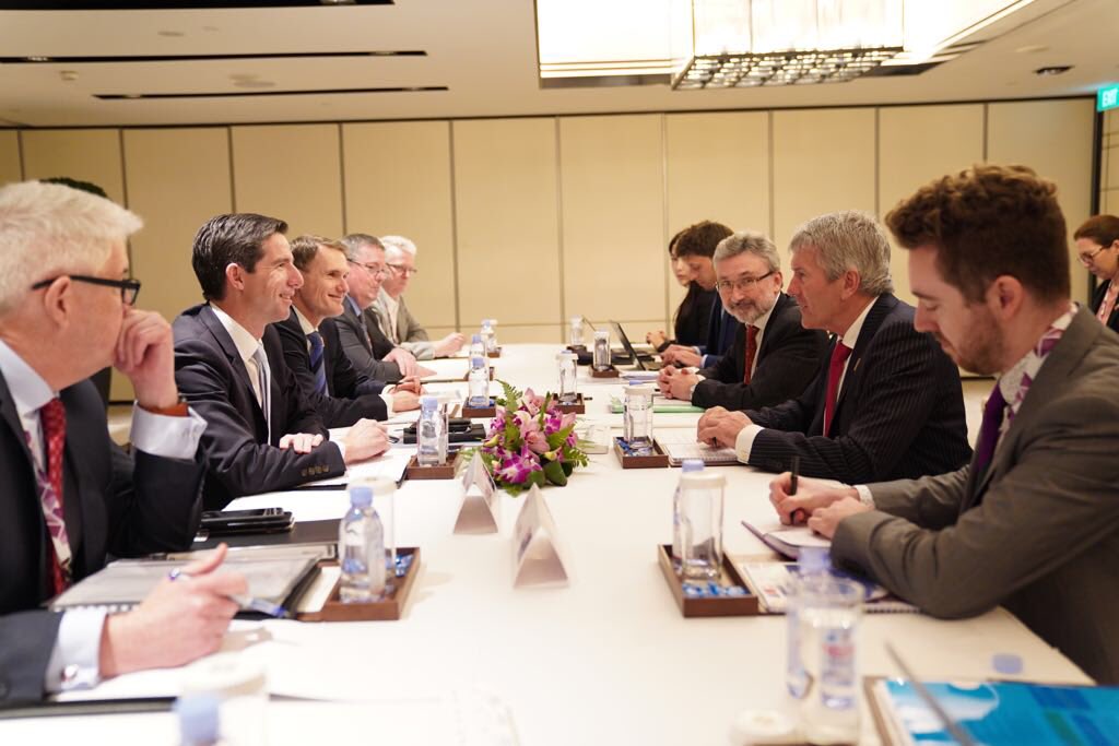 Birmo's tweet photo. More productive discussions this afternoon with some of our closest trading partners at #RPEC 🇯🇵 🇳🇿 🇲🇾🇸🇬 https://t.co/UCgRQ34pBE