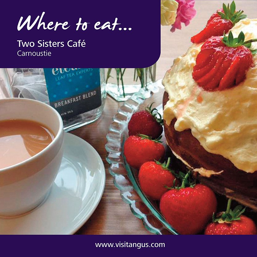 Where to eat today? Two Sisters Café in Carnoustie is popular with locals and serves a range of light lunches including delicious homemade soups and paninis as well as home baking. bit.ly/2PUXpXs