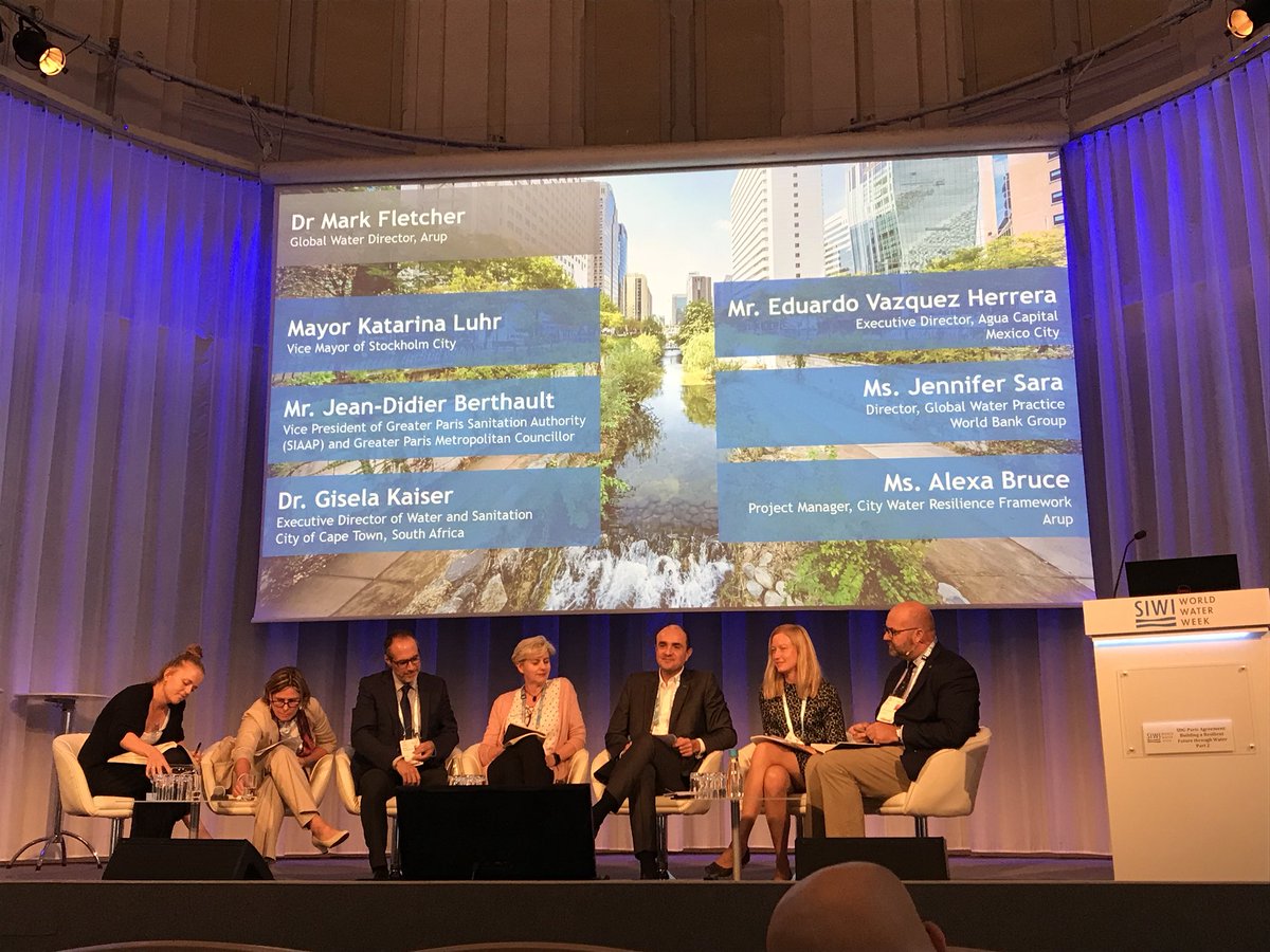 tizianasmith's tweet photo. A variety of perspectives on #water #resilience challenges from Mexico City to Stockholm to Cape Town to Paris #WWWeek https://t.co/sUN57hdvx9