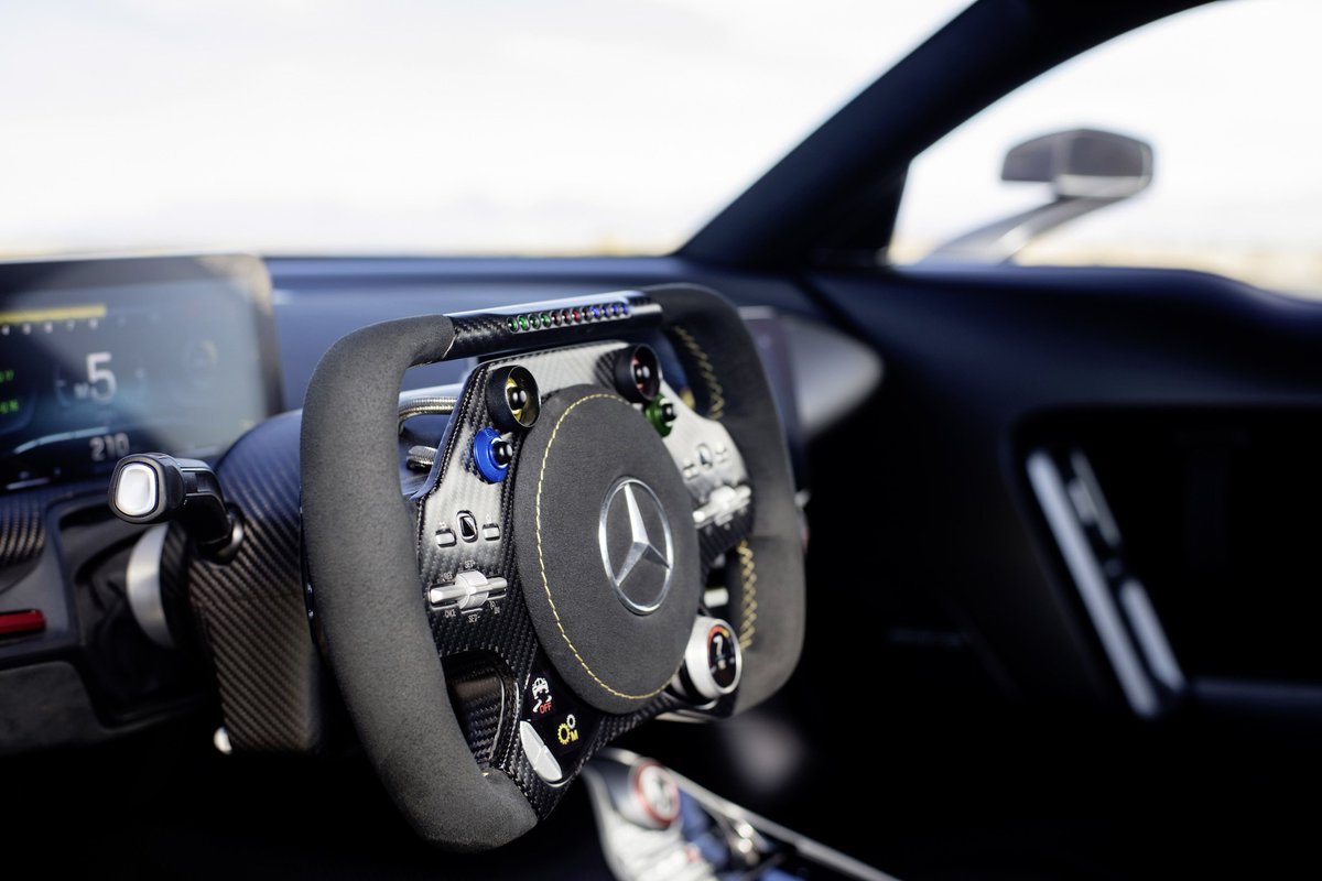 MercedesAMG's tweet photo. You only need one glance to realize that the sky was the limit when we first envisioned the Mercedes-AMG Project ONE show car. #DrivingPerformance https://t.co/6Civo6SI5w