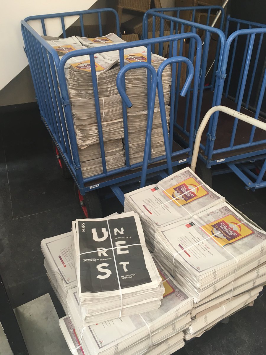 ‘Unrest’ catalogue for #MAPS by De Standaard have arrived. 3500 copies for the exhibition starting Sept. 6th.