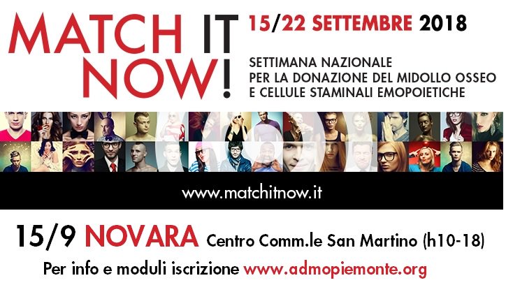 matchitnow.it a Novara il 15.9 AVIS Novara c'è!
#undonatoretiralaltro