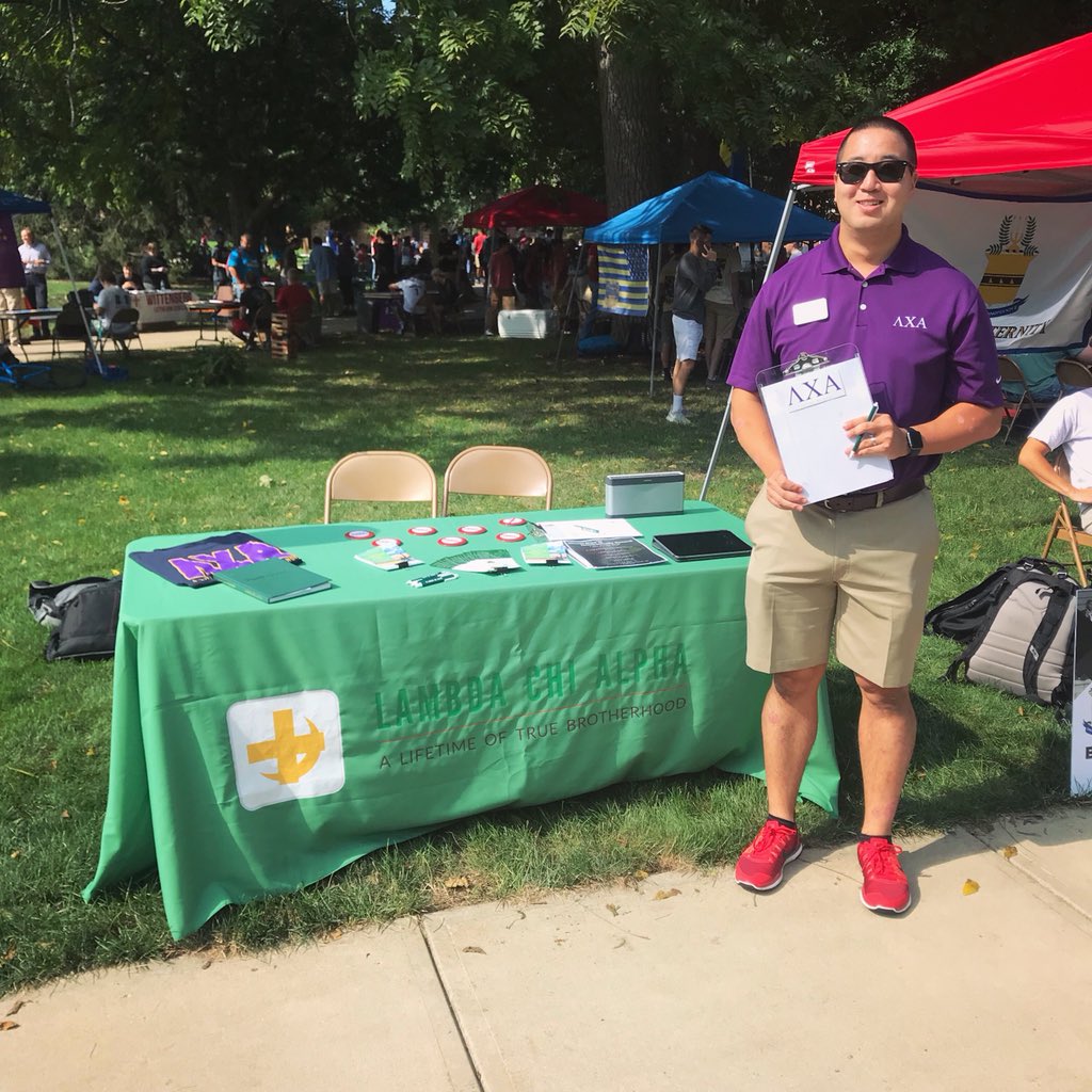 ISU_LambdaChi's tweet photo. We’re on campus! Come check out our table at #FestivalISU today & meet us! 🤟 #LCAMade https://t.co/gExr5qqYvQ