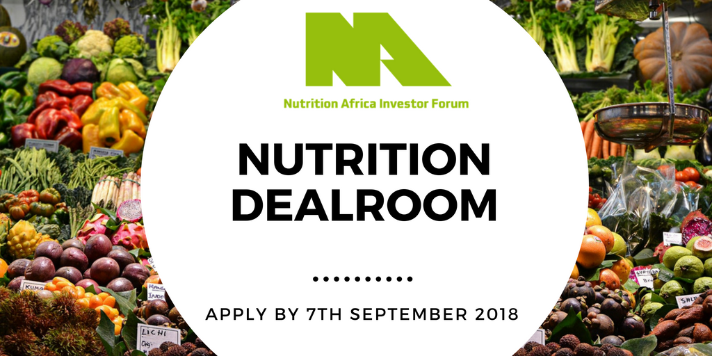 SUNBizNet's tweet photo. Are you an #SME looking for significant #invesment in your business which is improving #nutrition in Africa? Apply to the #NutritionDealroom at #NAIF before 7 September! https://t.co/Ugldu8e7jP 
@GAINalliance @DSM @SUN_Movement @ForumNutrition https://t.co/n9NQfhoD35