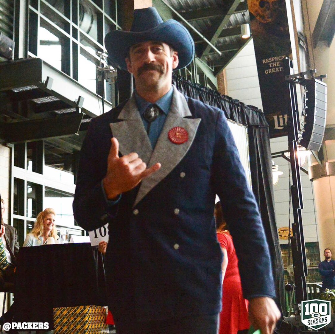 packers's tweet photo. Our QB 🤙🤠

#GoPackGo https://t.co/usy0Pvd9xT
