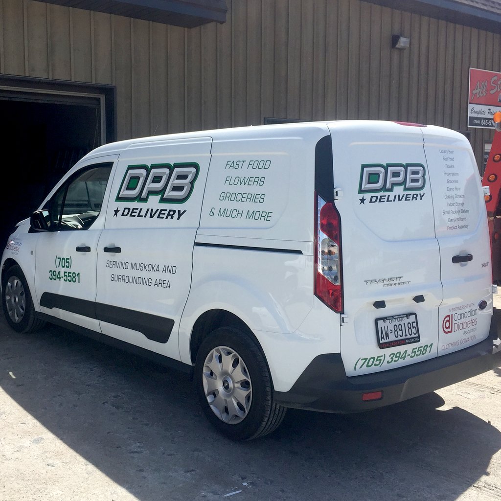 A new delivery company in Bracebridge.

#bracebridge #gravenhurst #portcarling #bala #huntsville #muskoka #signs #signmaker #signmakers #graphics #vinyl #vehiclegraphics #decals #sublimegraphics #art #design