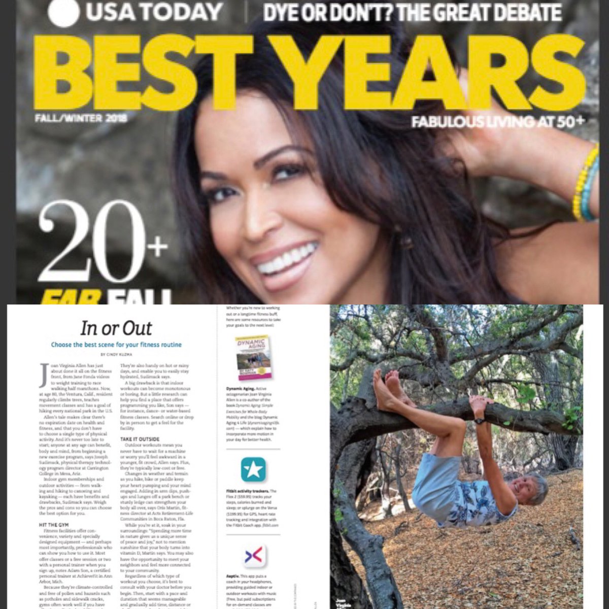 mbmcneese's tweet image. If you still want to be climbing trees at 80, go look for the new issue of @usatodaymags&apos; Best Years. On stands now. #MoveYourDNA #DynamicAging