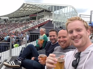 Some of the MM team enjoying the England v India Test Match #MRX #Cricket <a href="/timbacon89/">Tim Bacon</a> @TheAgeasBowl